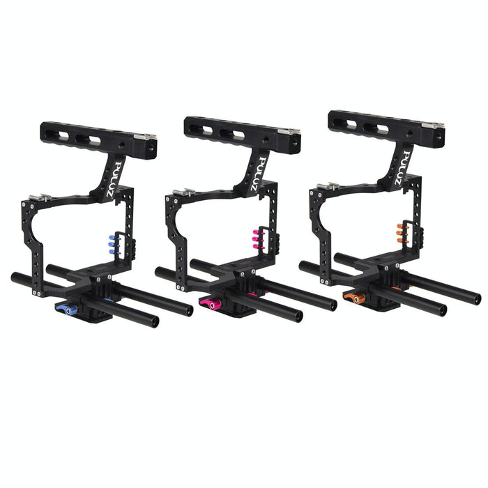 Camera Cage Stabilizer With Handle - Blue for Sony A7 / A7S / A7R