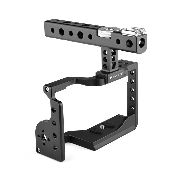 Video Camera Cage Stabilizer With Handle For Sony A6600 / Ilce-6600 Black