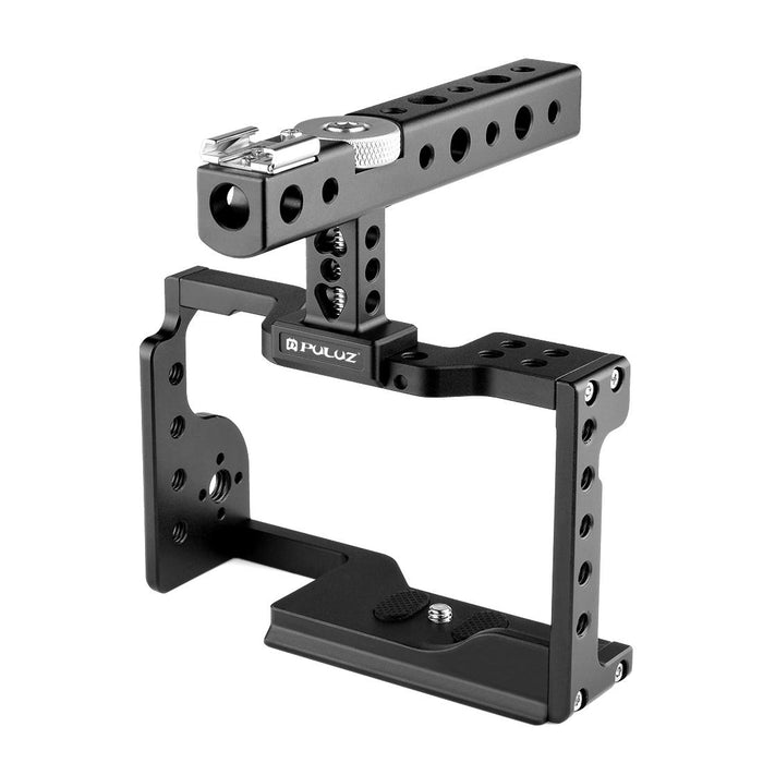 Video Camera Cage Stabilizer With Handle For Sony A6600 / Ilce-6600 Black