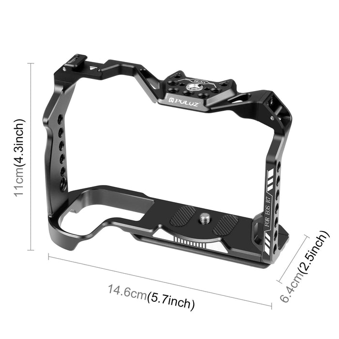 For Canon Eos R7 Metal Camera Cage Stabilizer Rig Black