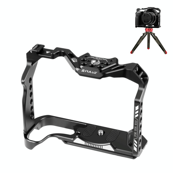 For Canon Eos R10 Metal Camera Cage Stabilizer Rig Black