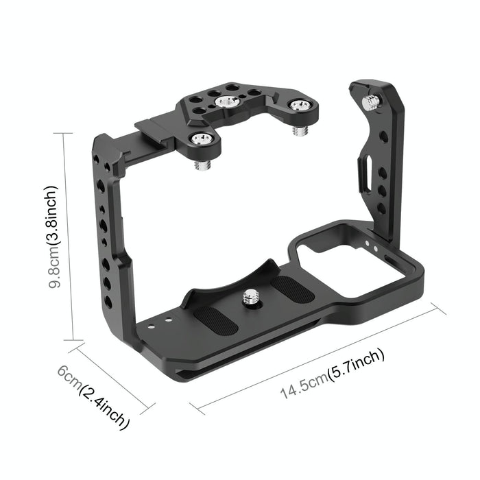 For Sony Ilme-Fx30 / Fx3 Metal Camera Cage Stabilizer Rig With Nota Slider Black