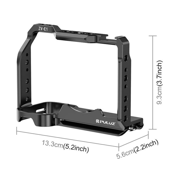 For Sony Zv-E1 Aluminum Alloy Camera Cage Stabilizer Black