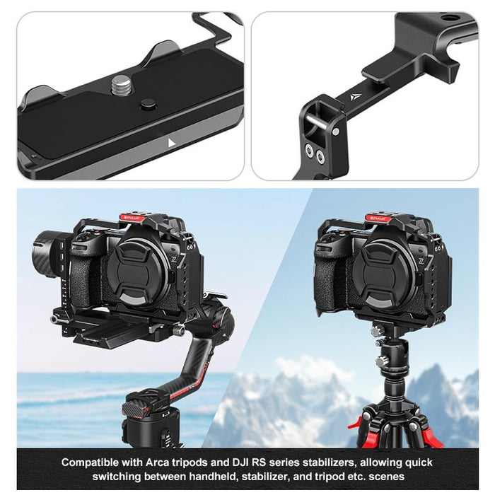 For Nikon Z6Iii / Z6Ii Metal Camera Cage Stabilizer Rig Black