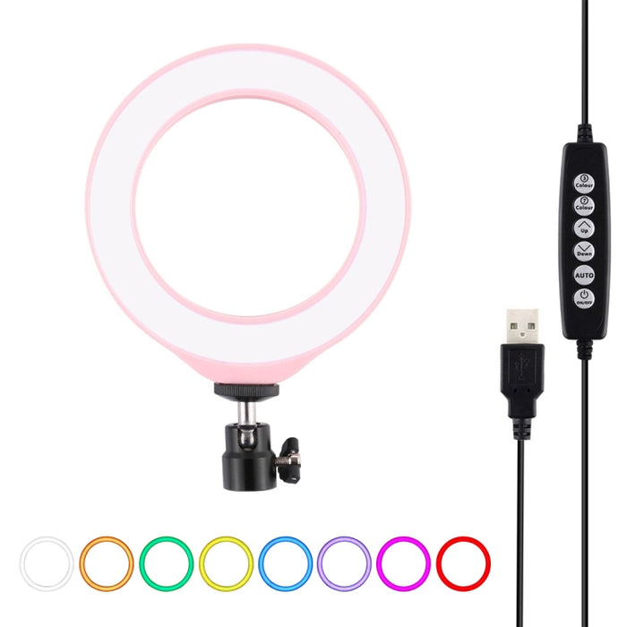 4.7 Inch 12Cm Curved Surface Usb 10 Modes 8 Colour Rgbw Dimmable Led Ring Vlogging Photography Video Lights With Tripod Ball Head