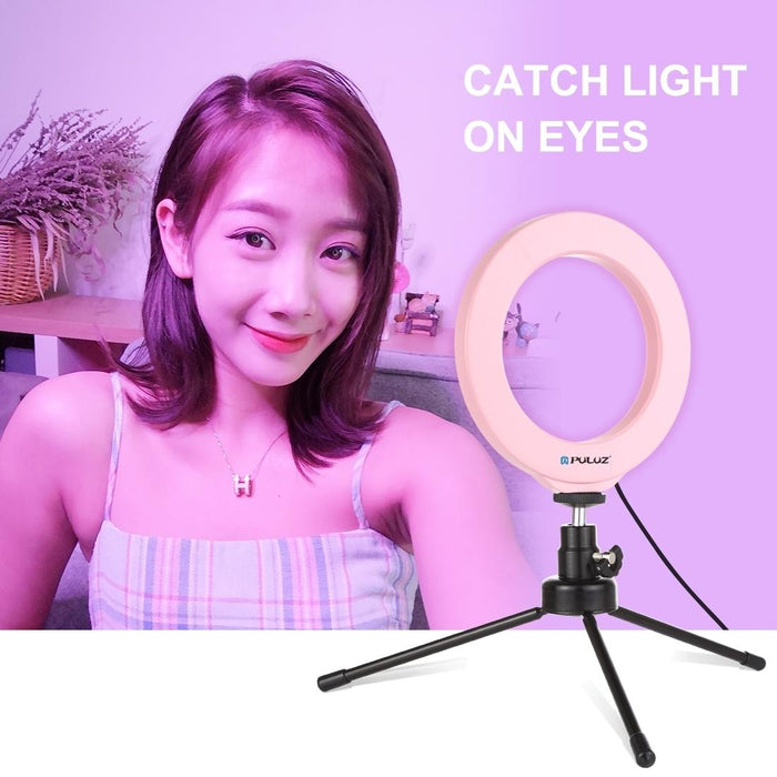 4.7 Inch 12Cm Curved Surface Usb 10 Modes 8 Colour Rgbw Dimmable Led Ring Vlogging Photography Video Lights With Tripod Ball Head