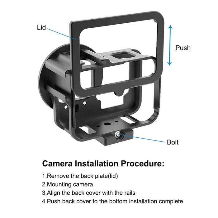 Gopro Hero12/11/10/9 Thin Housing Shell Cnc Aluminum Alloy