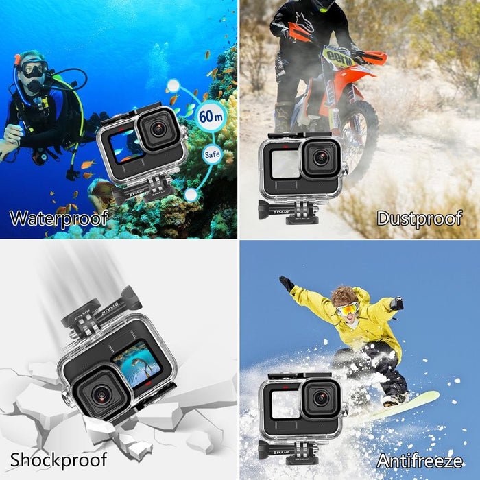 Gopro Hero12/11/10/9 60m Waterproof Housing Protective Case