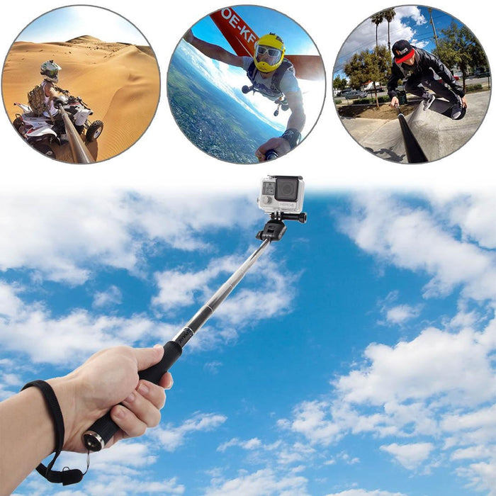 Extendable Selfie Monopod for Action Cameras - 22.5-80cm