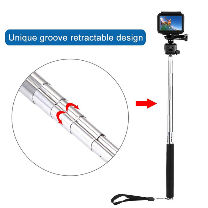 Extendable Selfie Monopod for Action Cameras - 22.5-80cm