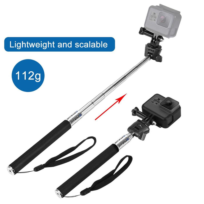 Extendable Selfie Monopod for Action Cameras - 22.5-80cm
