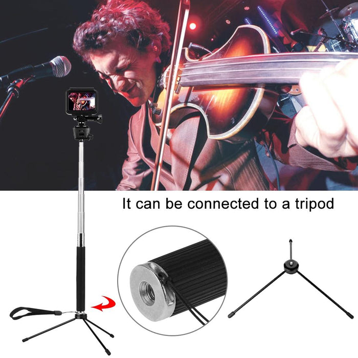 Extendable Selfie Monopod for Action Cameras - 22.5-80cm