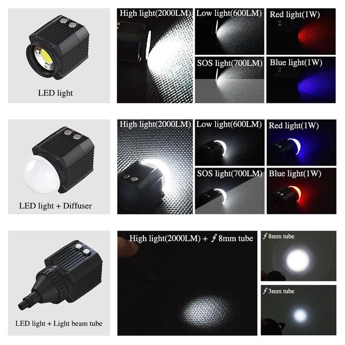 60m Underwater Led Photography Fill Light Diving For Gopro