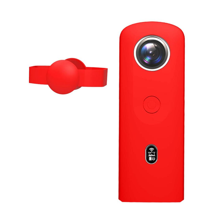 Silicone Protective Case With Lens Cover For Ricoh Theta