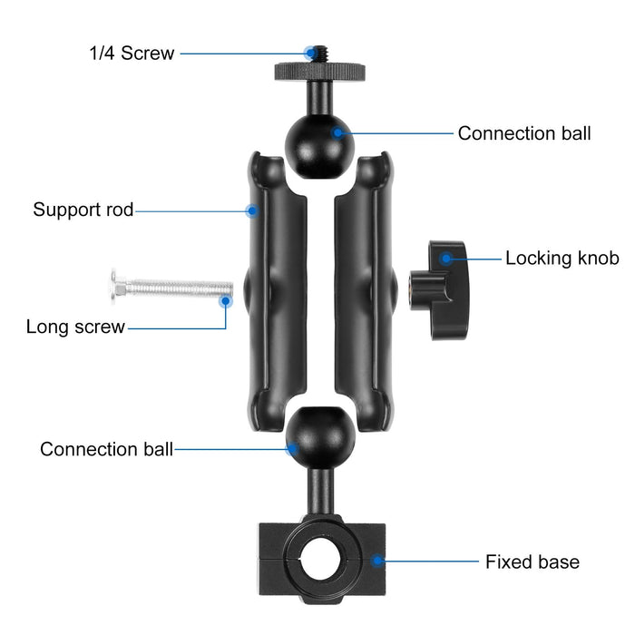 Motorcycle Holder Rearview Mirror Fixed Mount For Gopro