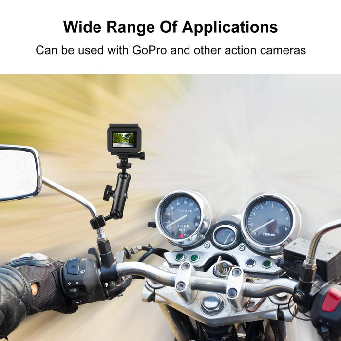 Motorcycle Holder Rearview Mirror Fixed Mount For Gopro