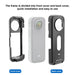 Metal Protective Cage for Insta360 X3 with Lens Protector