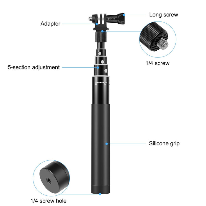 70cm Selfie Stick with Invisible Adapter for Insta360