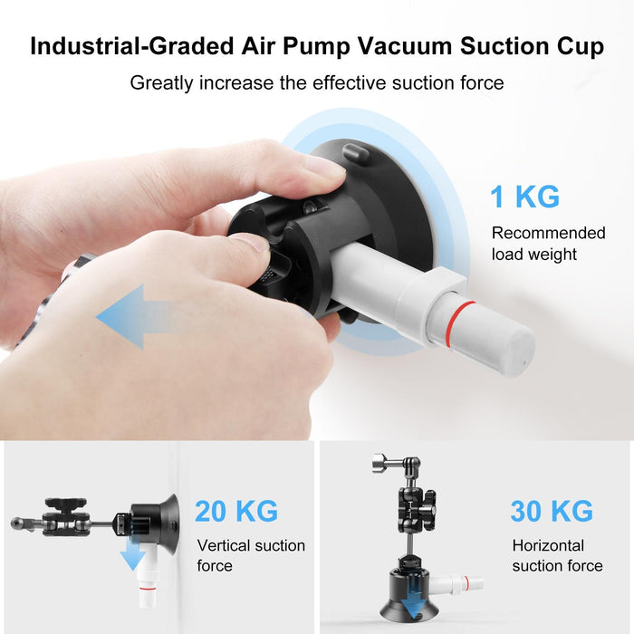 3 Inch Car Single Pump Suction Cup Aluminum Alloy Mount