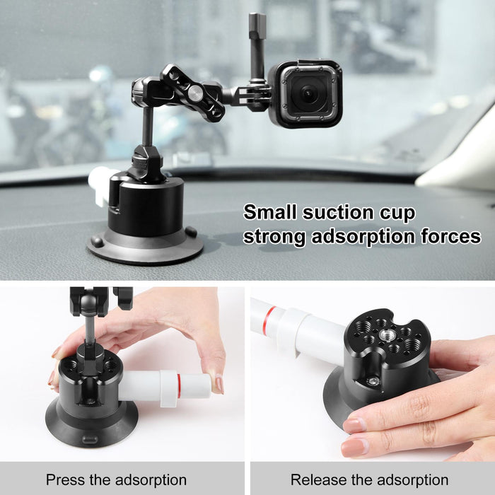 Magic Arm With Pump Suction Cup Aluminum Alloy Mount