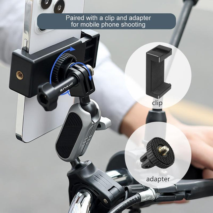 Universal Phone Mount for Handlebars with Clamp and Screw