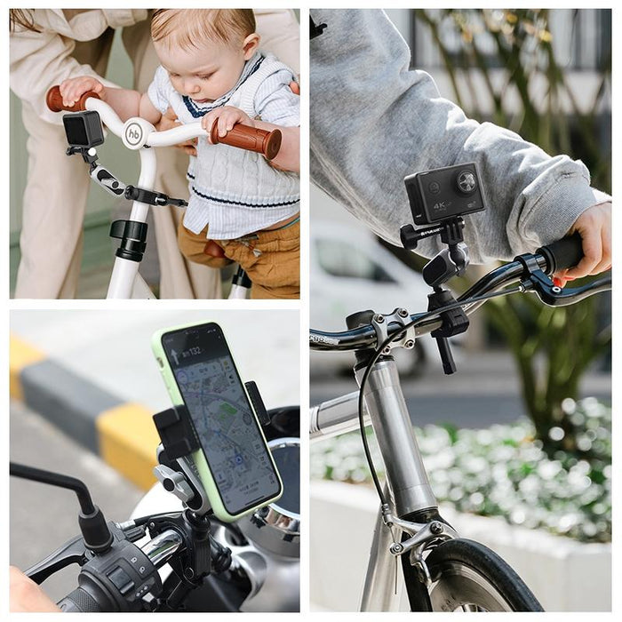 Universal Phone Mount for Handlebars with Clamp and Screw