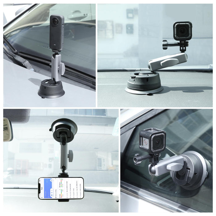 Car Suction Cup Arm Mount With Adapter And Long Screw