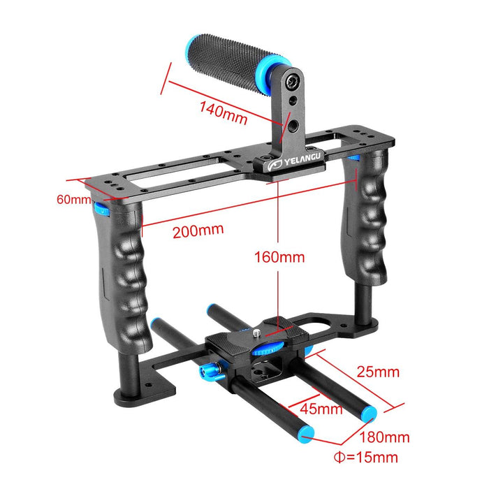 Ylg0107E-A Protective Cage Handle Stabilizer Top Set For Dslr Camera