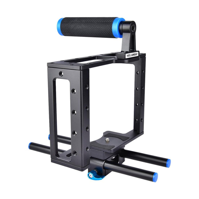 Ylg0107E Protective Dslr Camera Cage Stabilizer / Top Handle Set Black