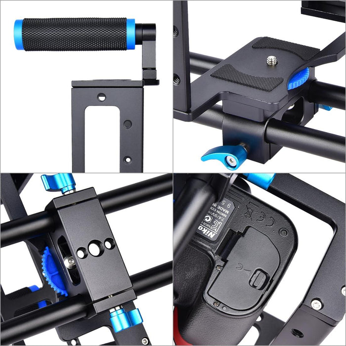 Ylg0107E Protective Dslr Camera Cage Stabilizer / Top Handle Set Black