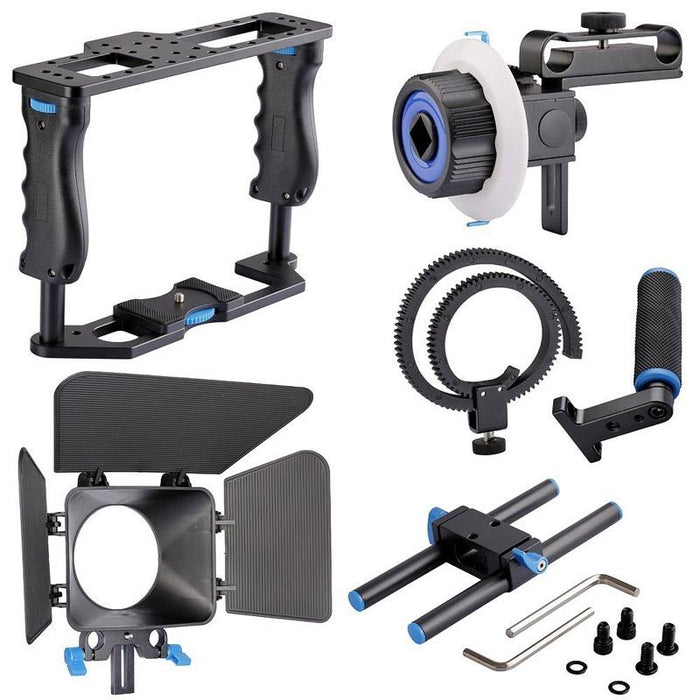 Ylg1103A-B Large Handle Video Camera Cage Stabilizer & Matte Box Kit For Dslr Camera / Video Camera