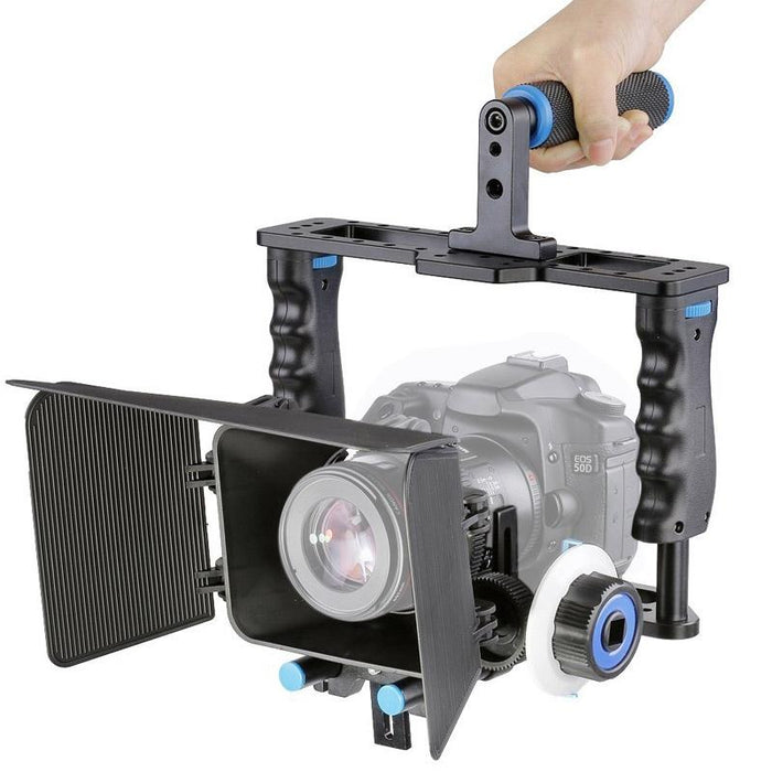 Ylg1103A-B Large Handle Video Camera Cage Stabilizer & Matte Box Kit For Dslr Camera / Video Camera