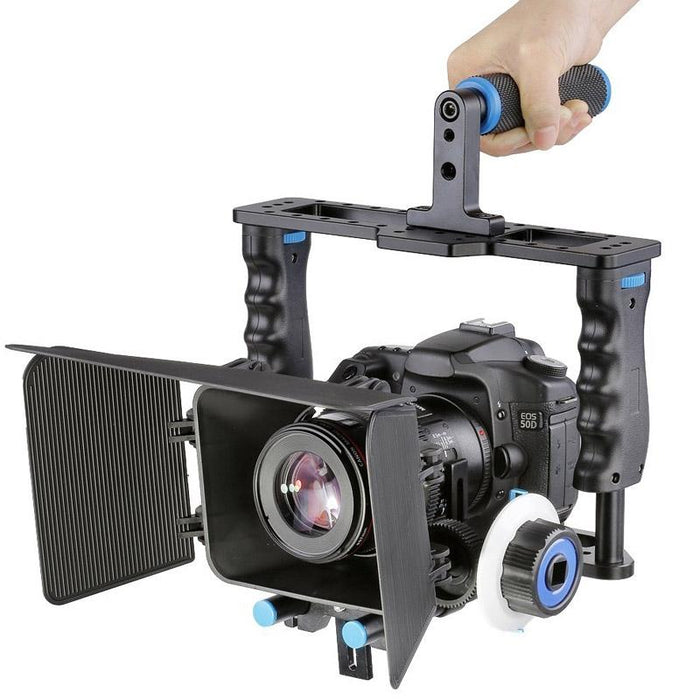 Ylg1103A-B Large Handle Video Camera Cage Stabilizer & Matte Box Kit For Dslr Camera / Video Camera