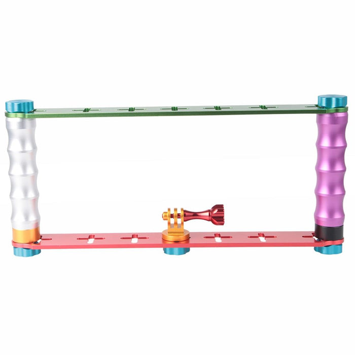 Aluminum Dual Grip Stabilizer for Action Cameras with Jaws