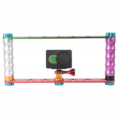 Aluminum Dual Grip Stabilizer for Action Cameras with Jaws