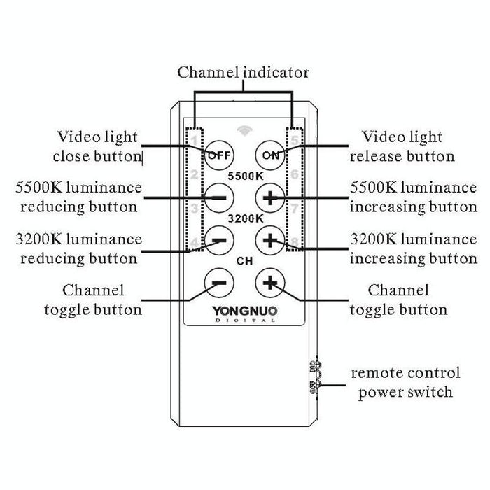 Yn900 900Pcs Led Illumination Dimming Studio 3200K-5500K Video Light