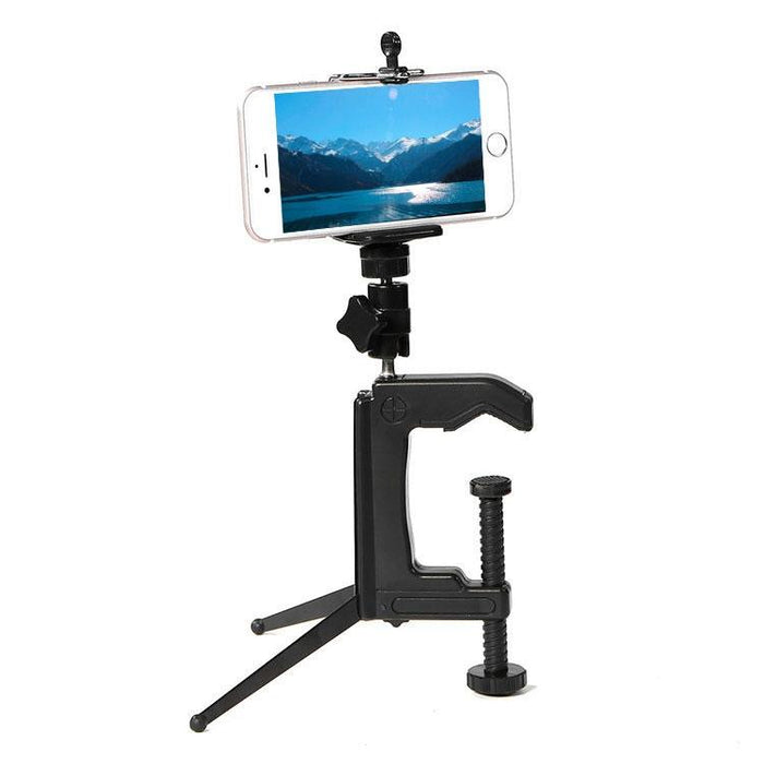 Desktop Fixed Clamp Holder Mount With Tripod Adapter