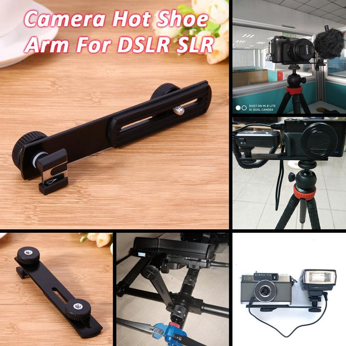 Metal Flash Bracket For Dslr Camera Black