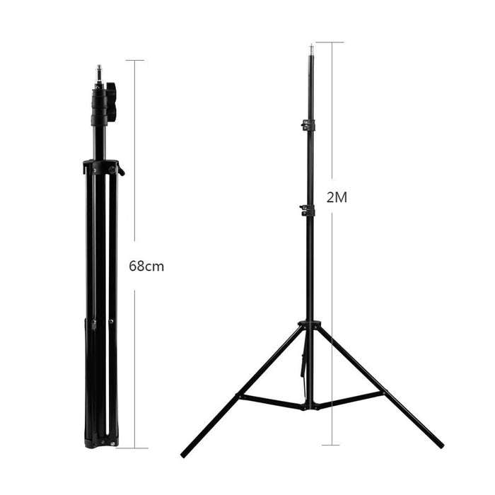 68Cm-200Cm Height Professional Photography Aluminum Lighting Stand For Studio Flash Light Black