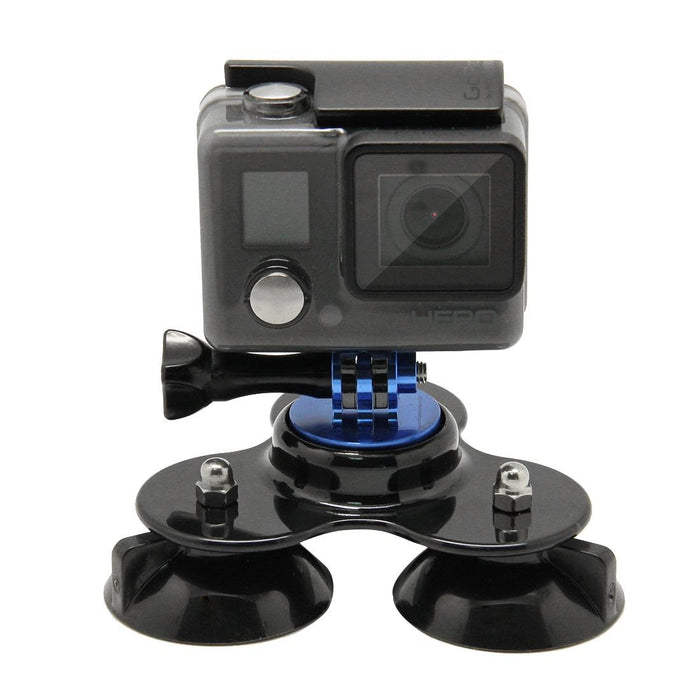 Universal Suction Cup Mount for Action Cameras with Tripod