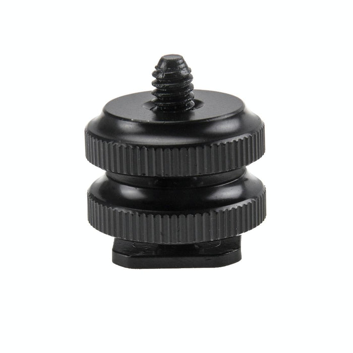 Reinforced Hot Shoe Aluminum Alloy 1/4 Inch Screw Adapter With Double Nut For Dslr Cameras Gopro Hero9 Black /Hero8 Black /7 /6/ 5 /5 Session /4 /3 & /3 /2 /1