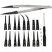 9 In 1 Replaceable Anti Static Tweezers And Cross