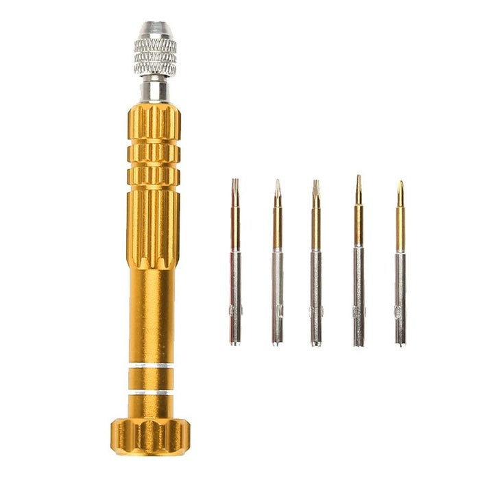 5 In 1 Gold Series Screwdriver Sets T5 / T6 / 1.2 / 1.5