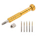 5 In 1 Gold Series Screwdriver Sets T5 / T6 / 1.2 / 1.5