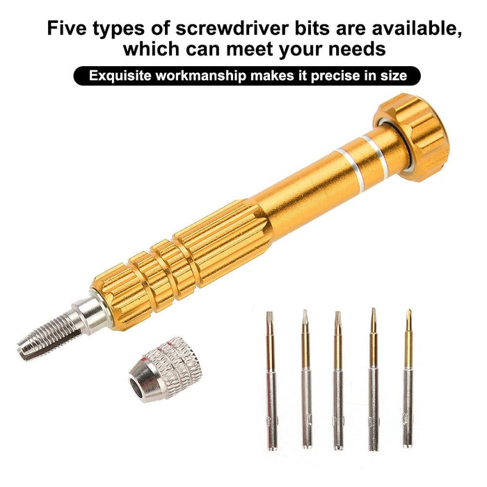 5 In 1 Gold Series Screwdriver Sets T5 / T6 / 1.2 / 1.5