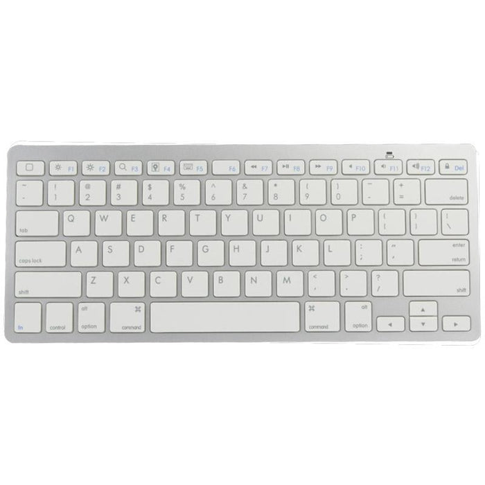 Ultra-Thin Bluetooth 3.0 Abs Keyboard For Ipad Air 2 / Ipad Air / Ipad 6 / Ipad 5 / Ipad Mini 1 / 2 / 3 / New Ipad Ipad 3 / Ipad Iphone 4 & 4S / 3G Sony Ps3 Smart Phones White