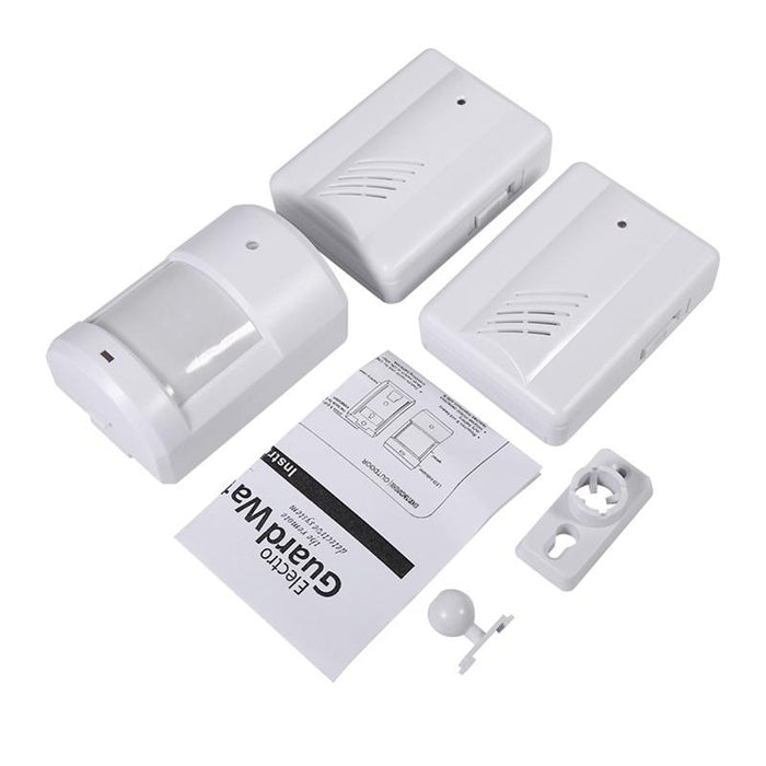 2 To 1 Pir Infrared Sensors Wireless Doorbell Alarm Detector For Home / Office