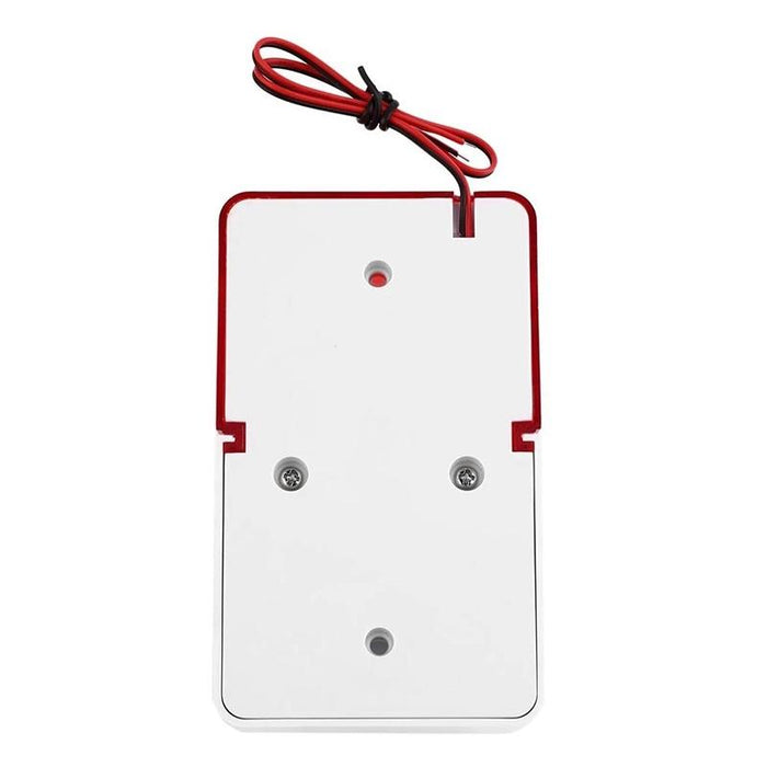 Mini Wired Red Strobe Siren For Burglar Security Alarm White