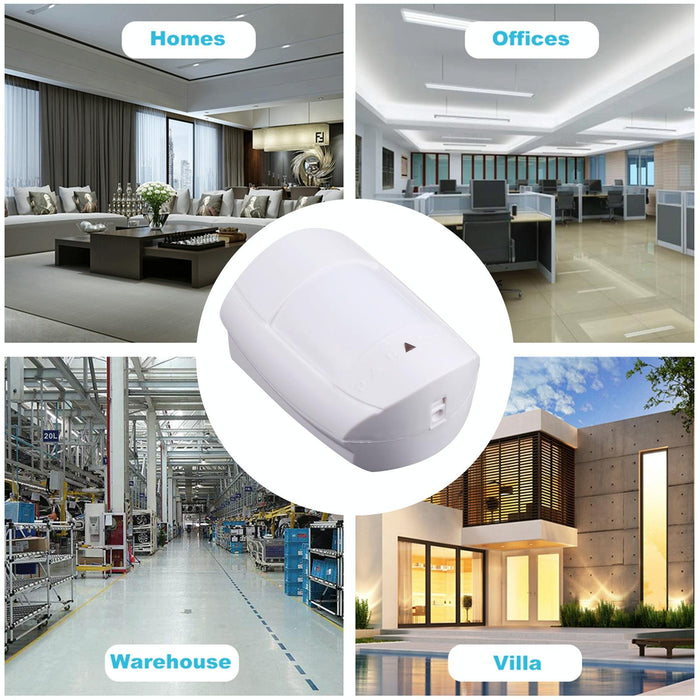 Pa-476Ch 2 Levels Adjustable Pir Motion Sensor For Home Security White