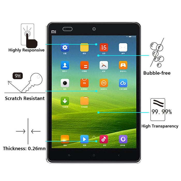 For Xiaomi Mi Pad 0.4Mm 9H+ Surface Hardness 2.5D Explosion-Proof Tempered Glass Film